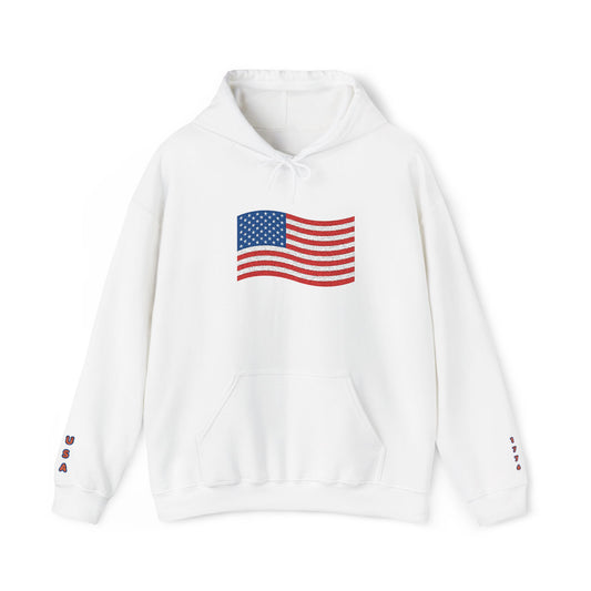 4th of July 1776 American Flag Hoodie — Patriotic Independence Day Sweatshirt