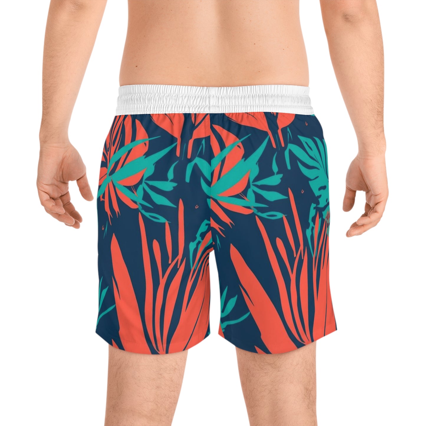 Men's Tropical Leaf Swim Shorts — Tropical Leaf Swim Trunks