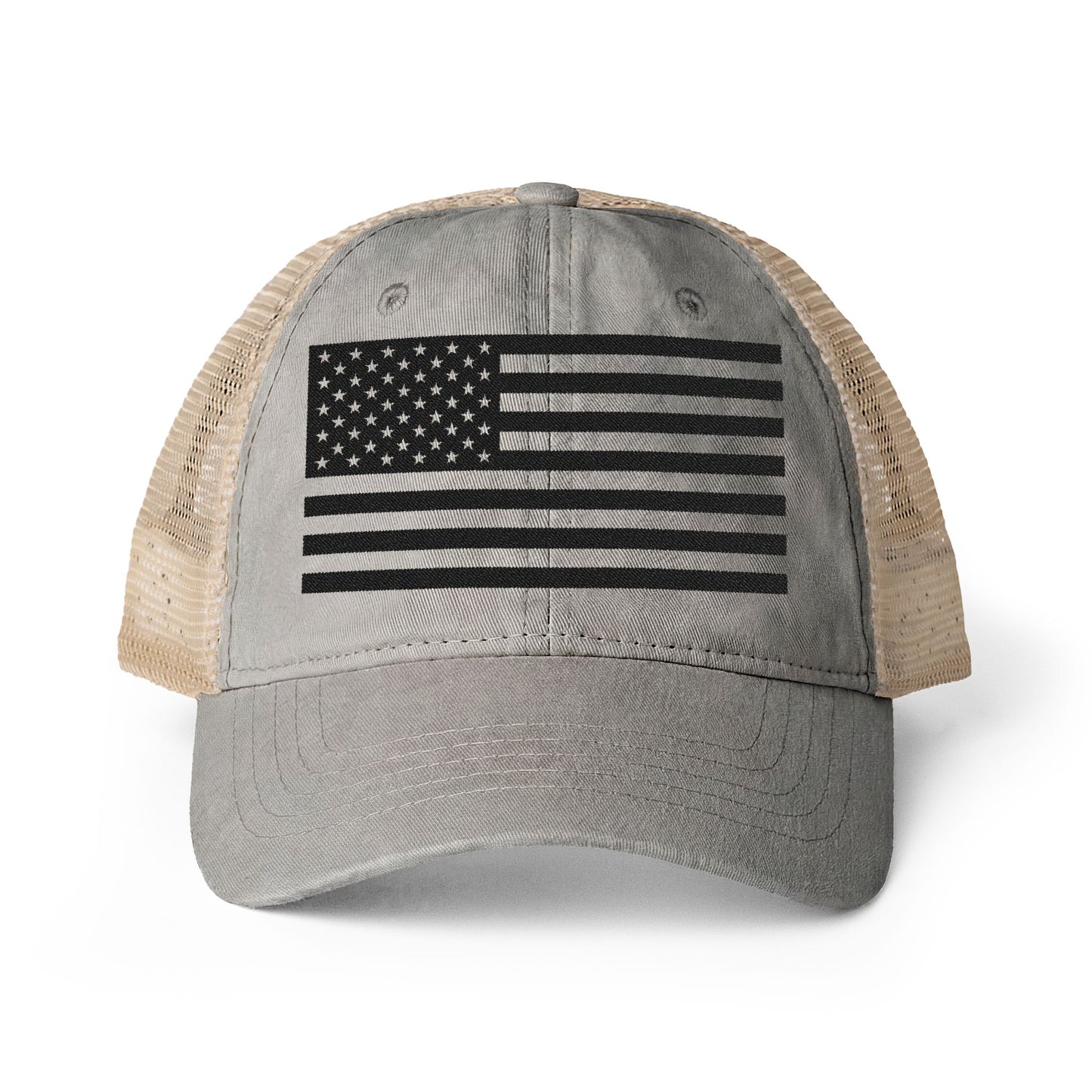 Women's American Flag Ponytail Mesh Back Cap