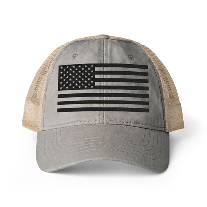 Women's American Flag Ponytail Mesh Back Cap