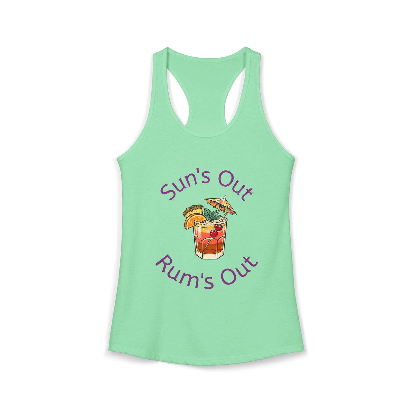 Suns Out Rums Out Racerback Tank