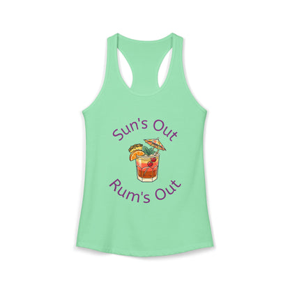 Suns Out Rums Out Racerback Tank