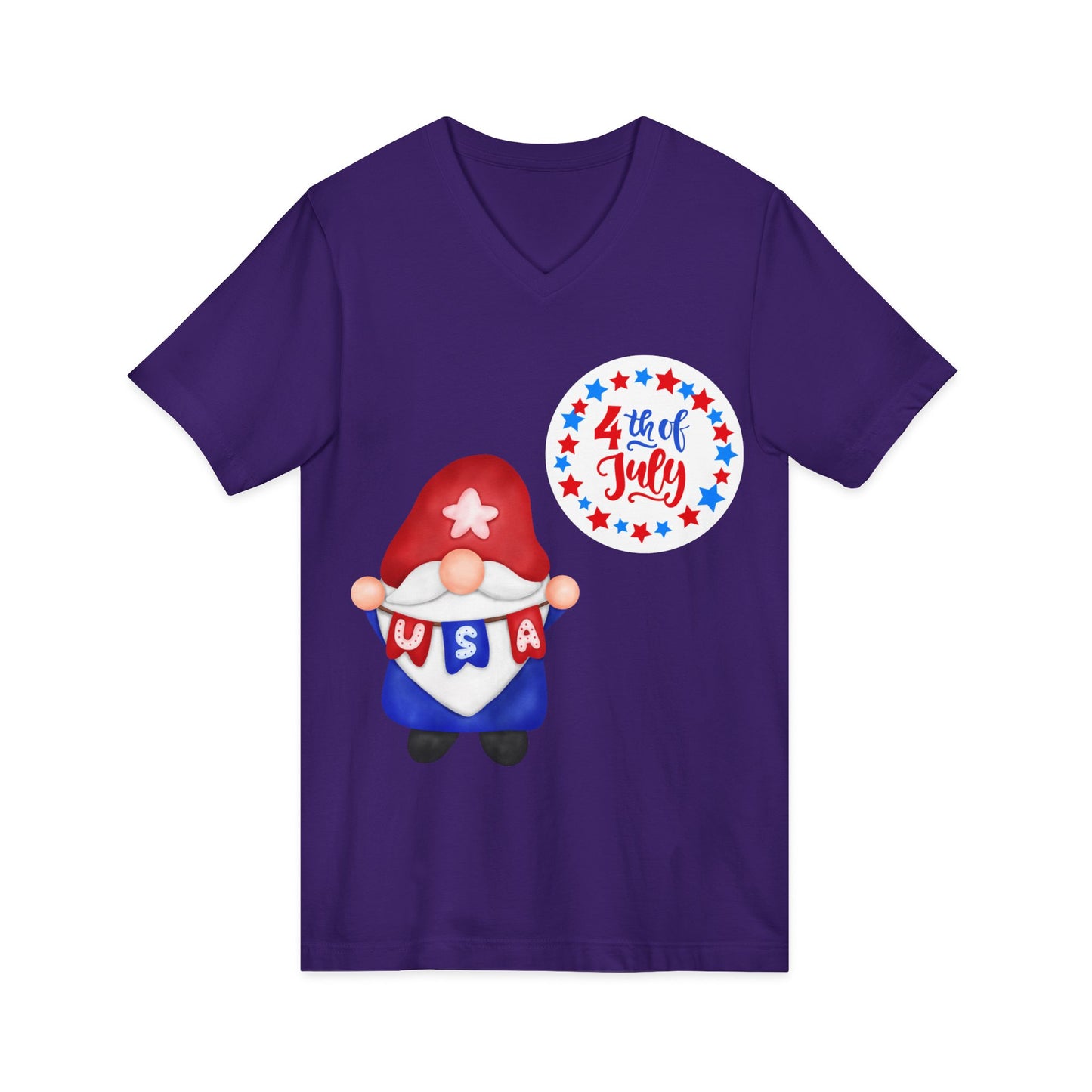 4th of July Women's V-Neck Tee | Patriotic Independence Day Design