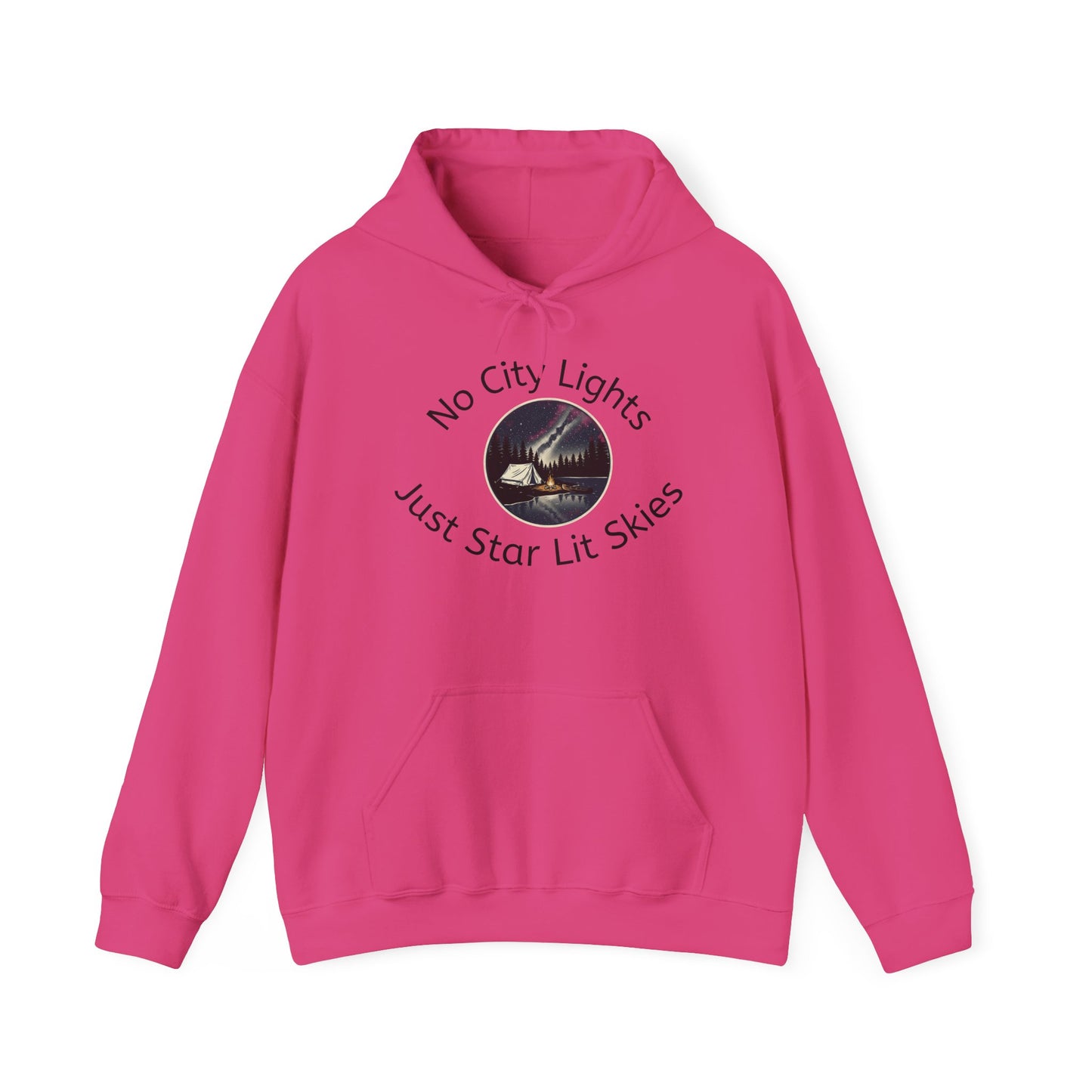 Starry Nights Camping Hoodie — "No City Lights" Outdoor Camping Pullover
