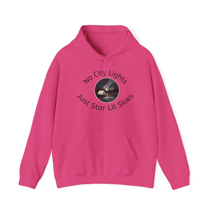 Starry Nights Camping Hoodie — "No City Lights" Outdoor Camping Pullover