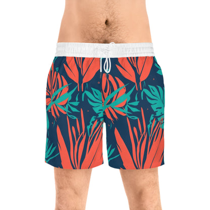 Men's Tropical Leaf Swim Shorts — Tropical Leaf Swim Trunks