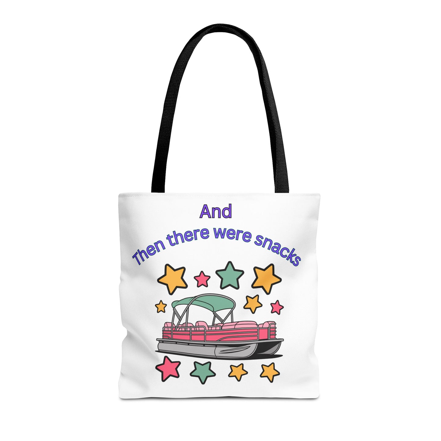 Then There Were Snacks Beach Tote Bag — All-Over Print Snack Lover Tote