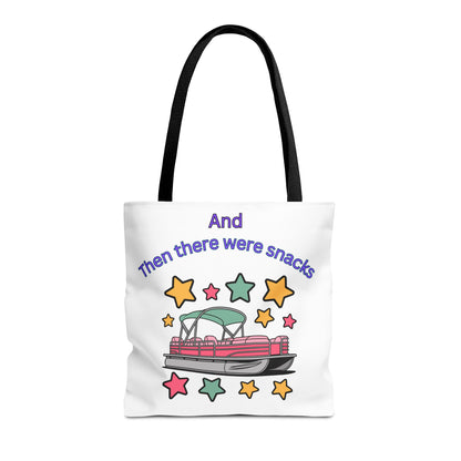 Then There Were Snacks Beach Tote Bag — All-Over Print Snack Lover Tote