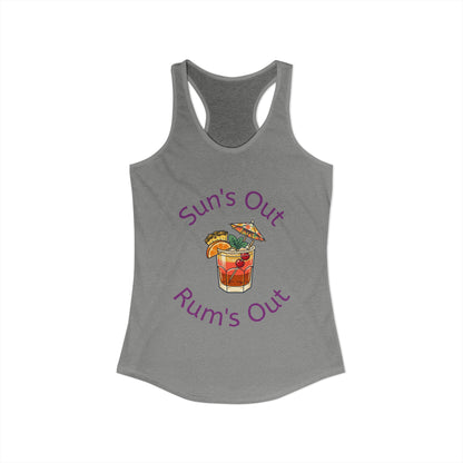 Suns Out Rums Out Racerback Tank