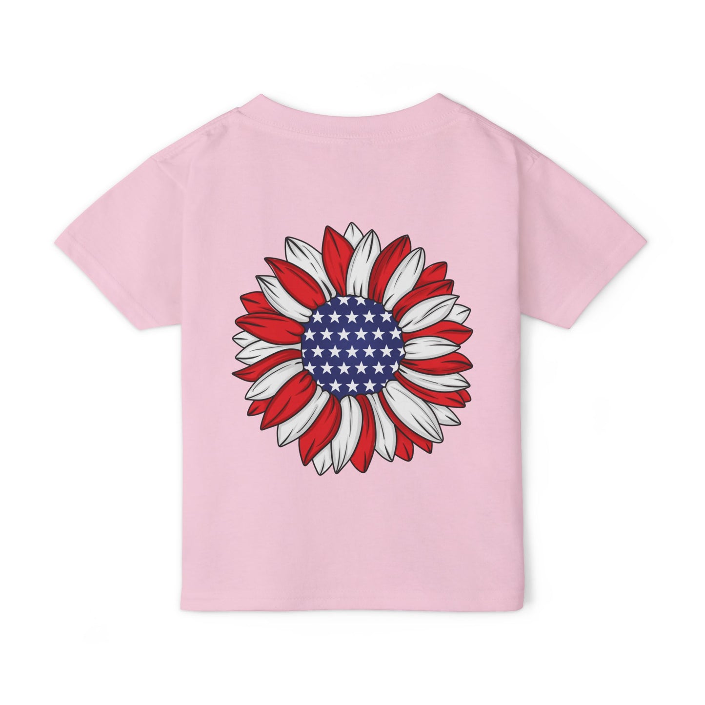 Toddler T-Shirt — Patriotic 4th of July Sunflower Design