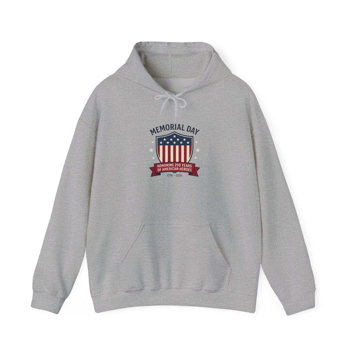 USA 250 Shield Memorial Day 1776–2026 Hoodie