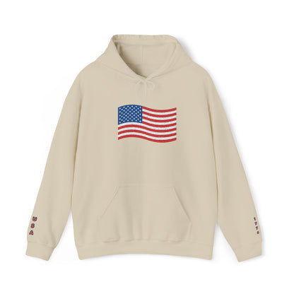 4th of July 1776 American Flag Hoodie — Patriotic Independence Day Sweatshirt