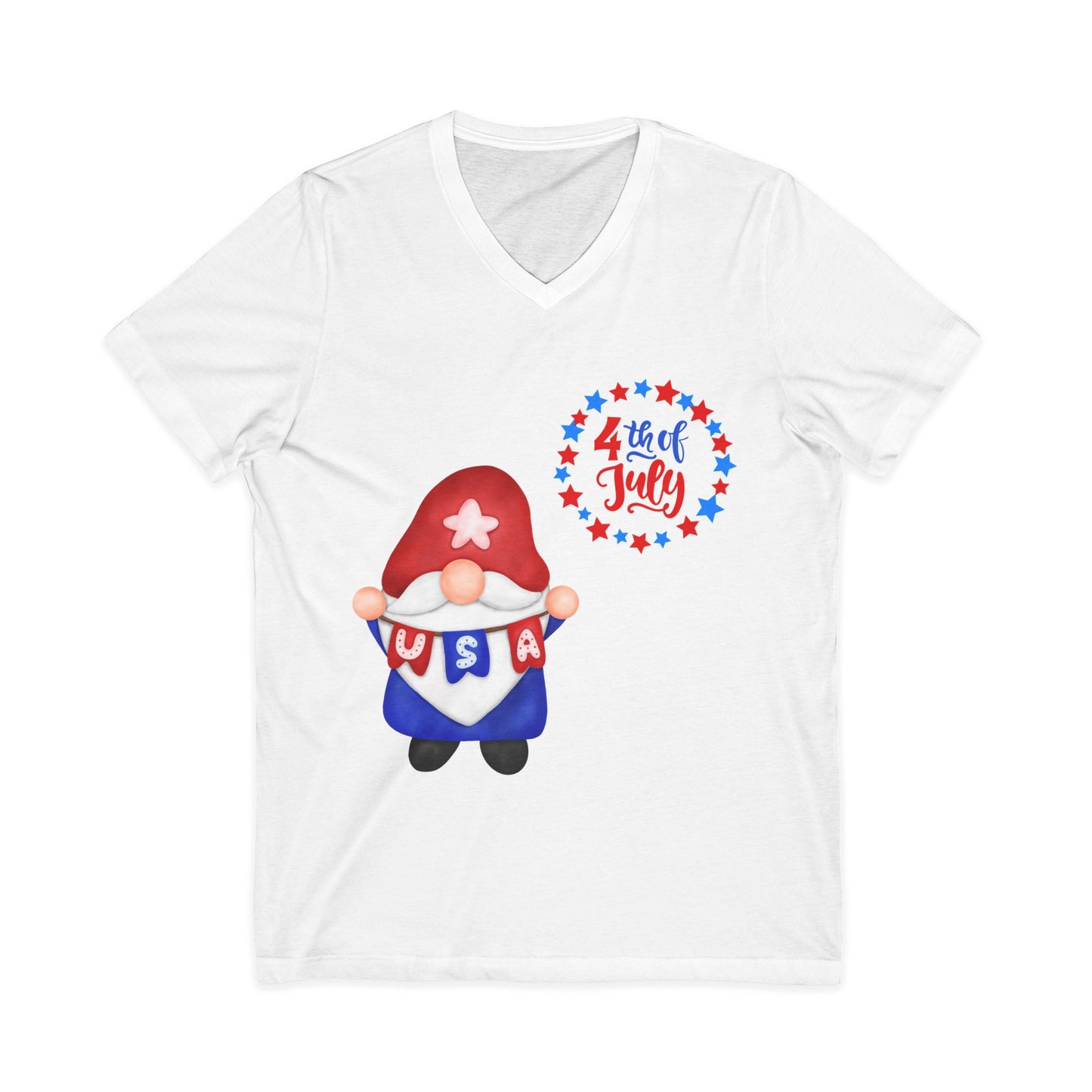 4th of July Women's V-Neck Tee | Patriotic Independence Day Design