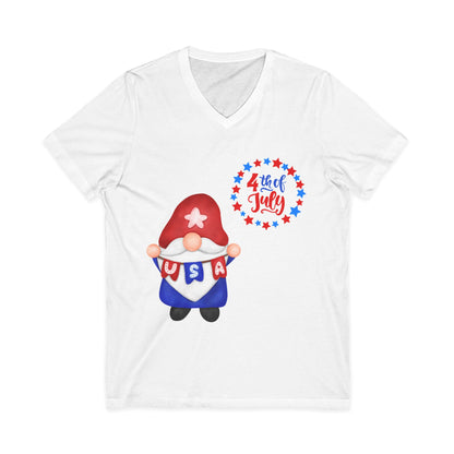 4th of July Women's V-Neck Tee | Patriotic Independence Day Design