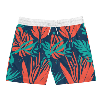 Men's Tropical Leaf Swim Shorts — Tropical Leaf Swim Trunks