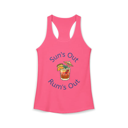 Suns Out Rums Out Racerback Tank