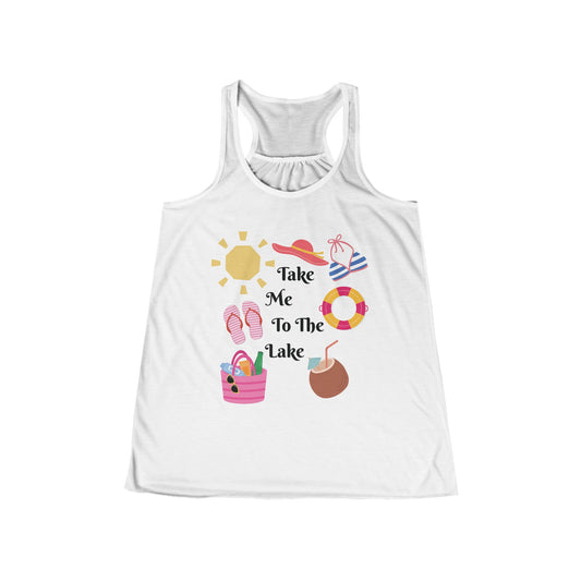 Lake Day Tank Top — “Take Me To The Lake” Flowy Racerback