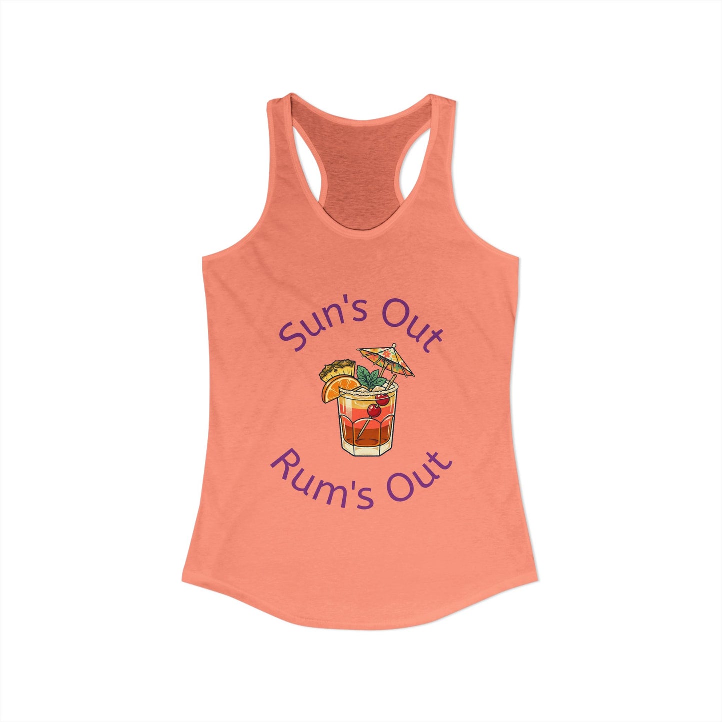 Suns Out Rums Out Racerback Tank
