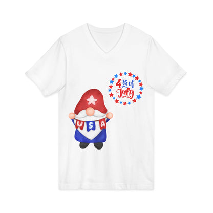 4th of July Women's V-Neck Tee | Patriotic Independence Day Design