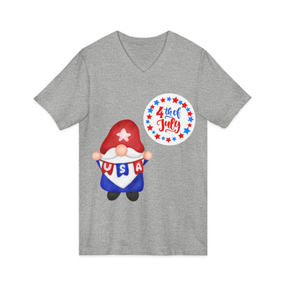 4th of July Women's V-Neck Tee | Patriotic Independence Day Design
