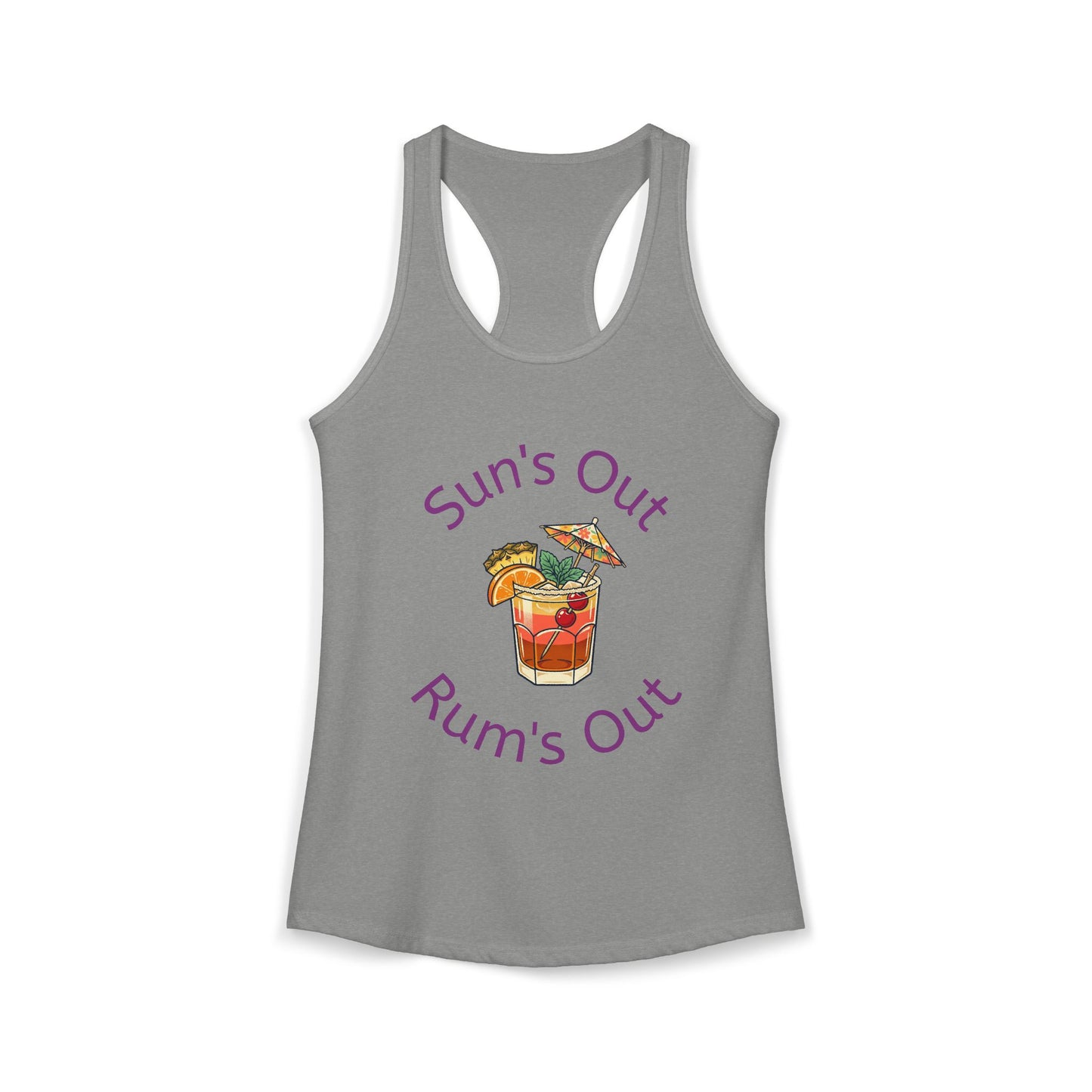 Suns Out Rums Out Racerback Tank