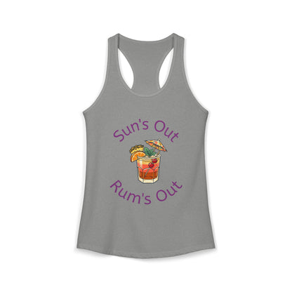 Suns Out Rums Out Racerback Tank