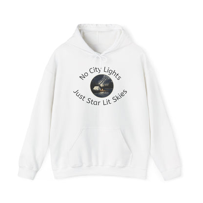 Starry Nights Camping Hoodie — "No City Lights" Outdoor Camping Pullover