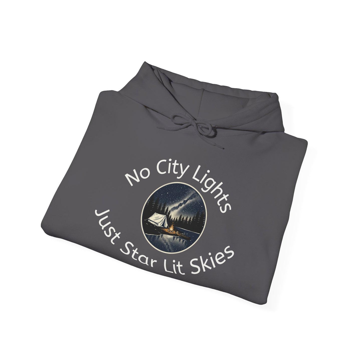 Starry Nights Camping Hoodie — "No City Lights" Outdoor Camping Pullover