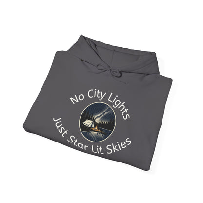 Starry Nights Camping Hoodie — "No City Lights" Outdoor Camping Pullover