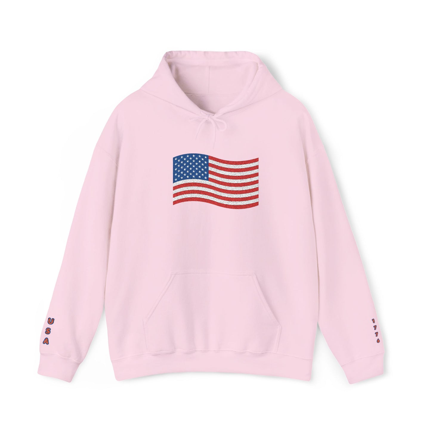 4th of July 1776 American Flag Hoodie — Patriotic Independence Day Sweatshirt
