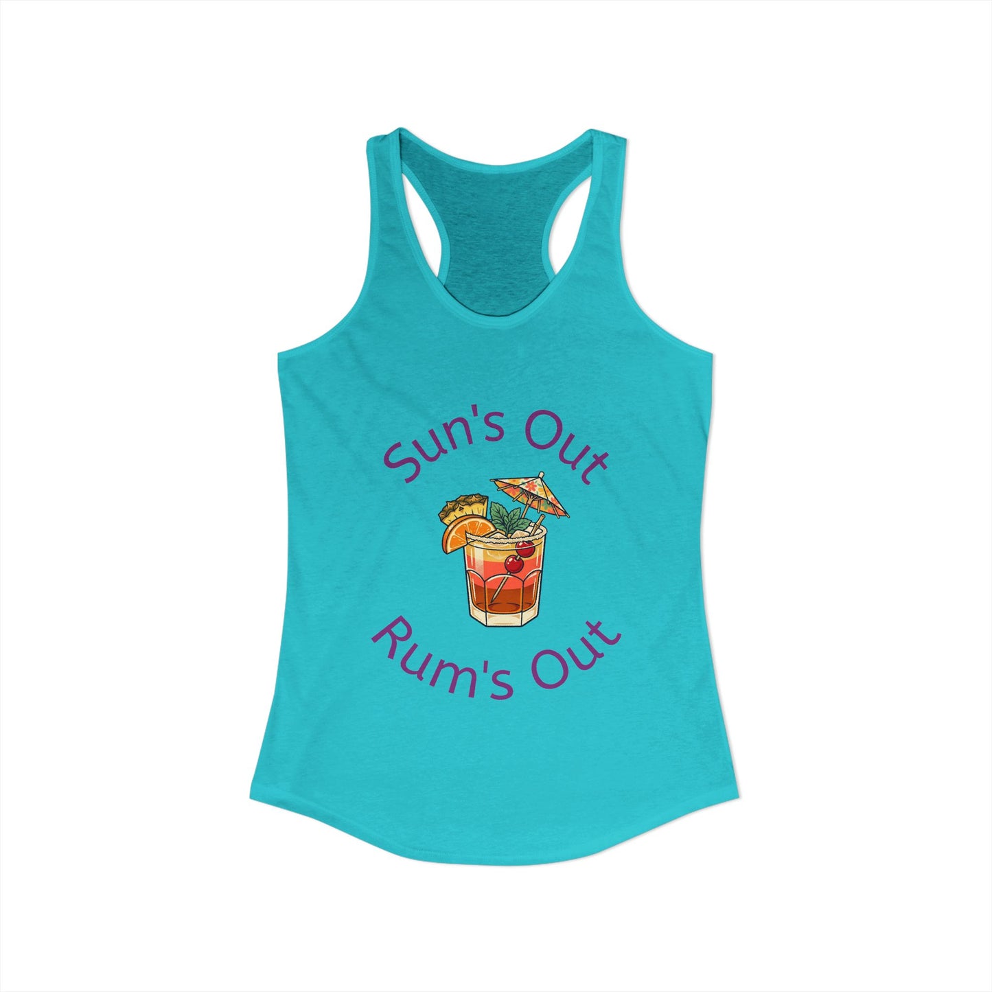 Suns Out Rums Out Racerback Tank