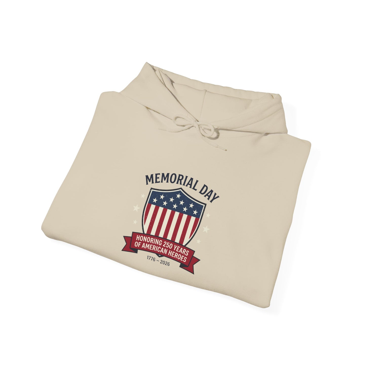 USA 250 Shield Memorial Day 1776–2026 Hoodie