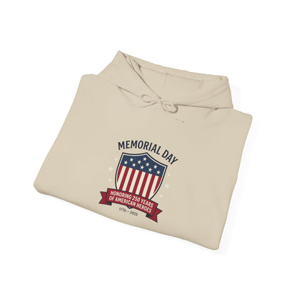 USA 250 Shield Memorial Day 1776–2026 Hoodie