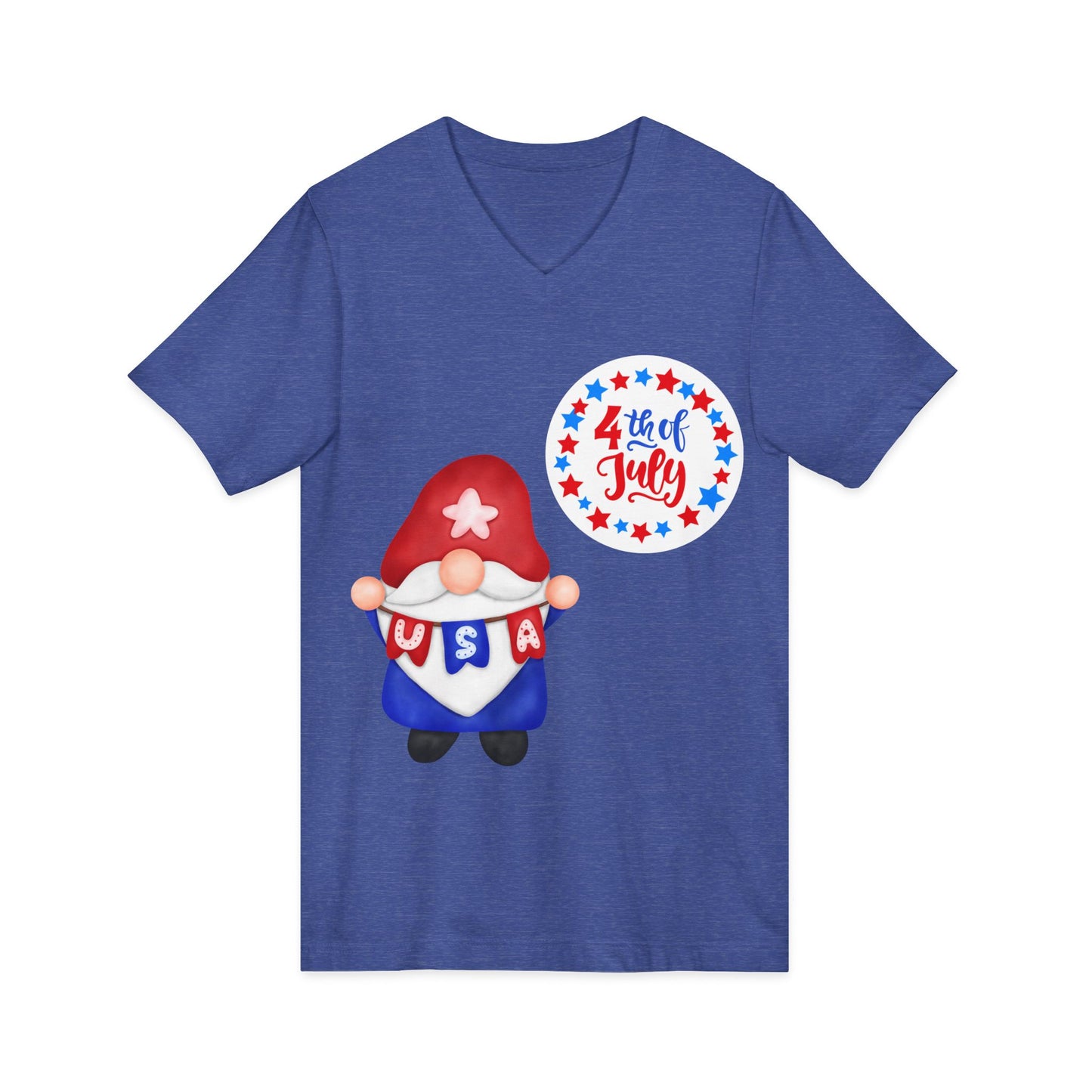4th of July Women's V-Neck Tee | Patriotic Independence Day Design