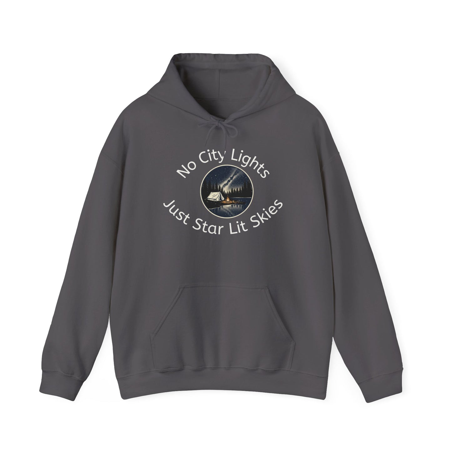 Starry Nights Camping Hoodie — "No City Lights" Outdoor Camping Pullover