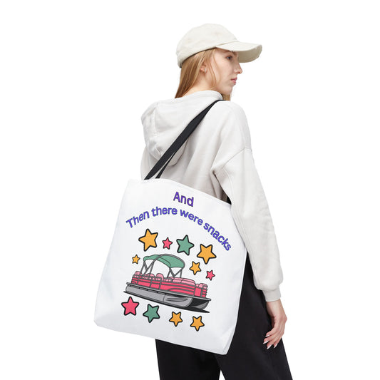Then There Were Snacks Beach Tote Bag — All-Over Print Snack Lover Tote