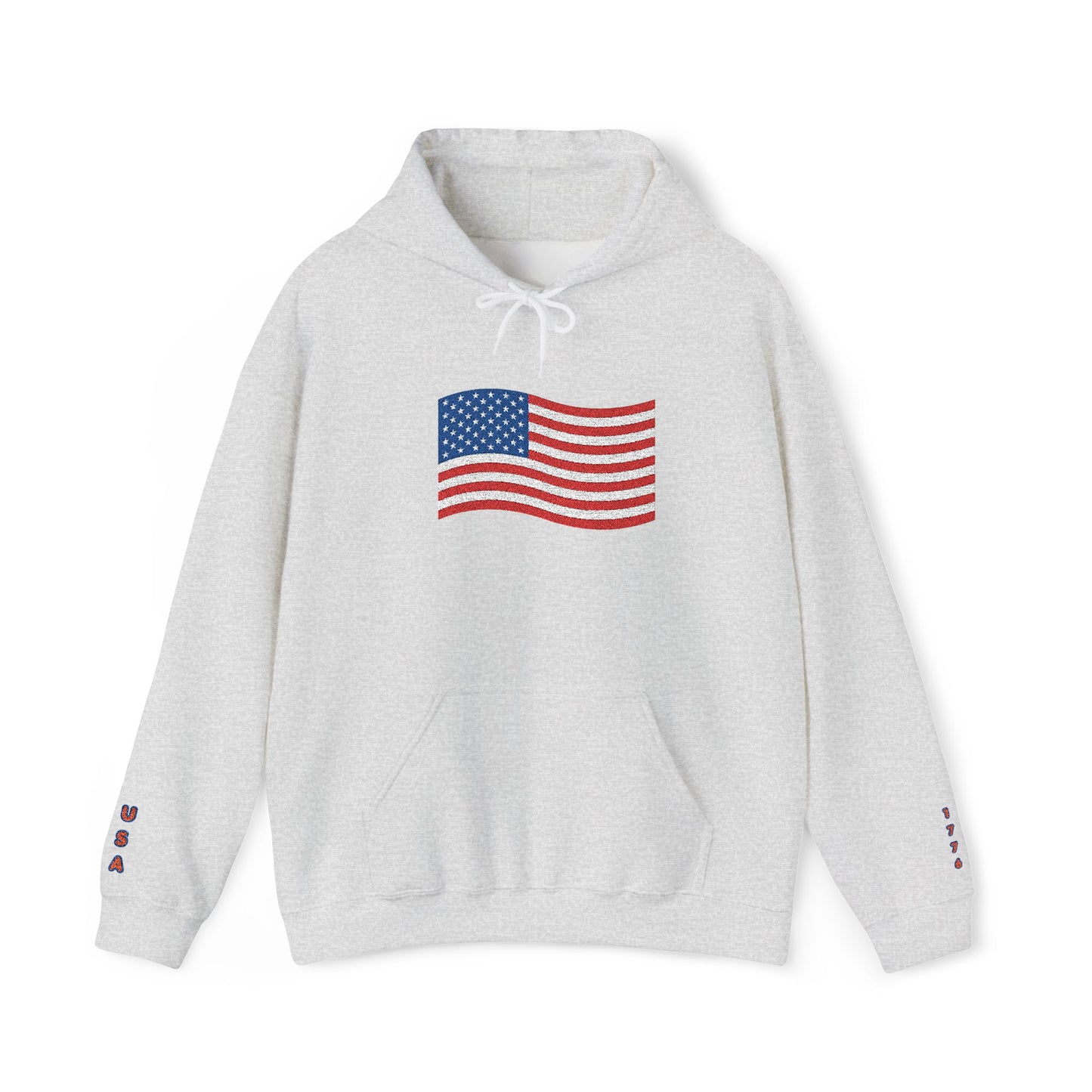 4th of July 1776 American Flag Hoodie — Patriotic Independence Day Sweatshirt