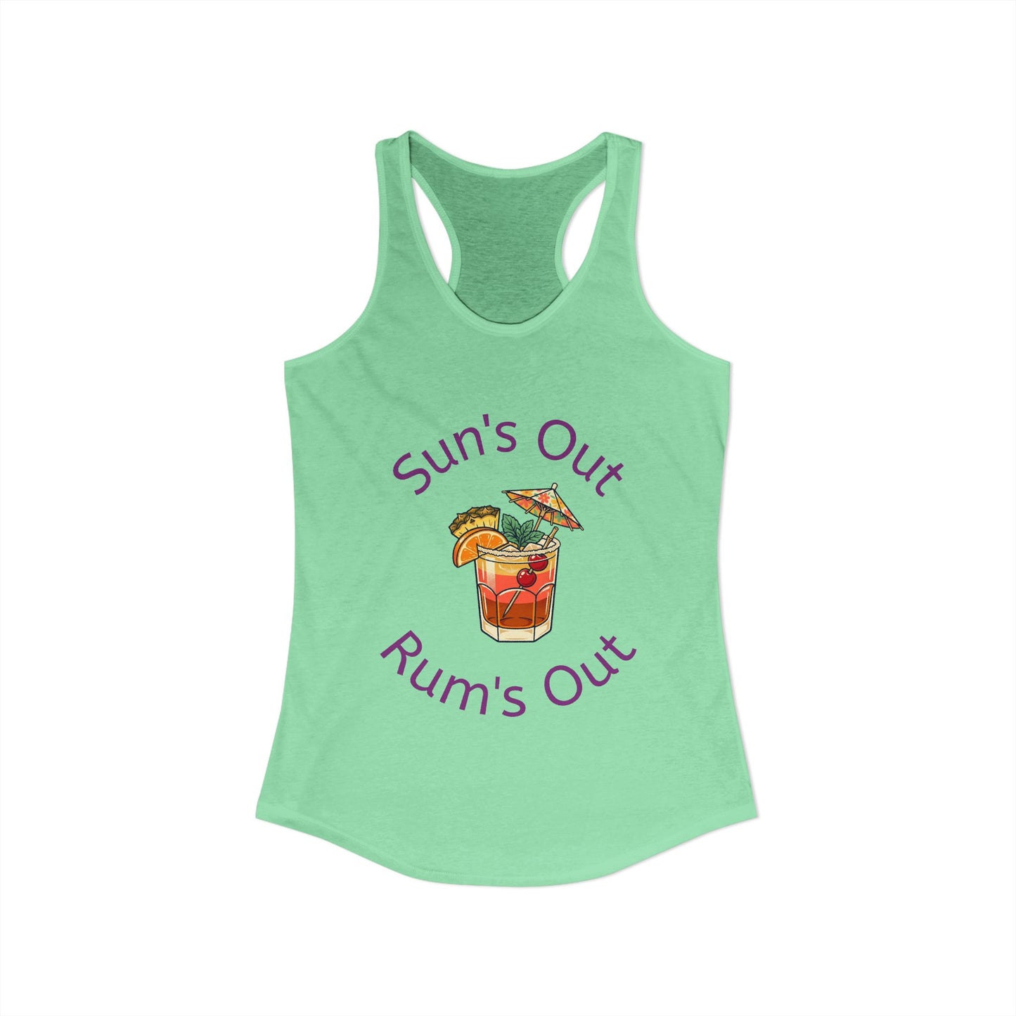 Suns Out Rums Out Racerback Tank