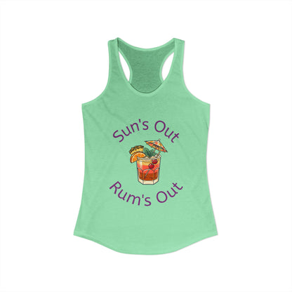 Suns Out Rums Out Racerback Tank