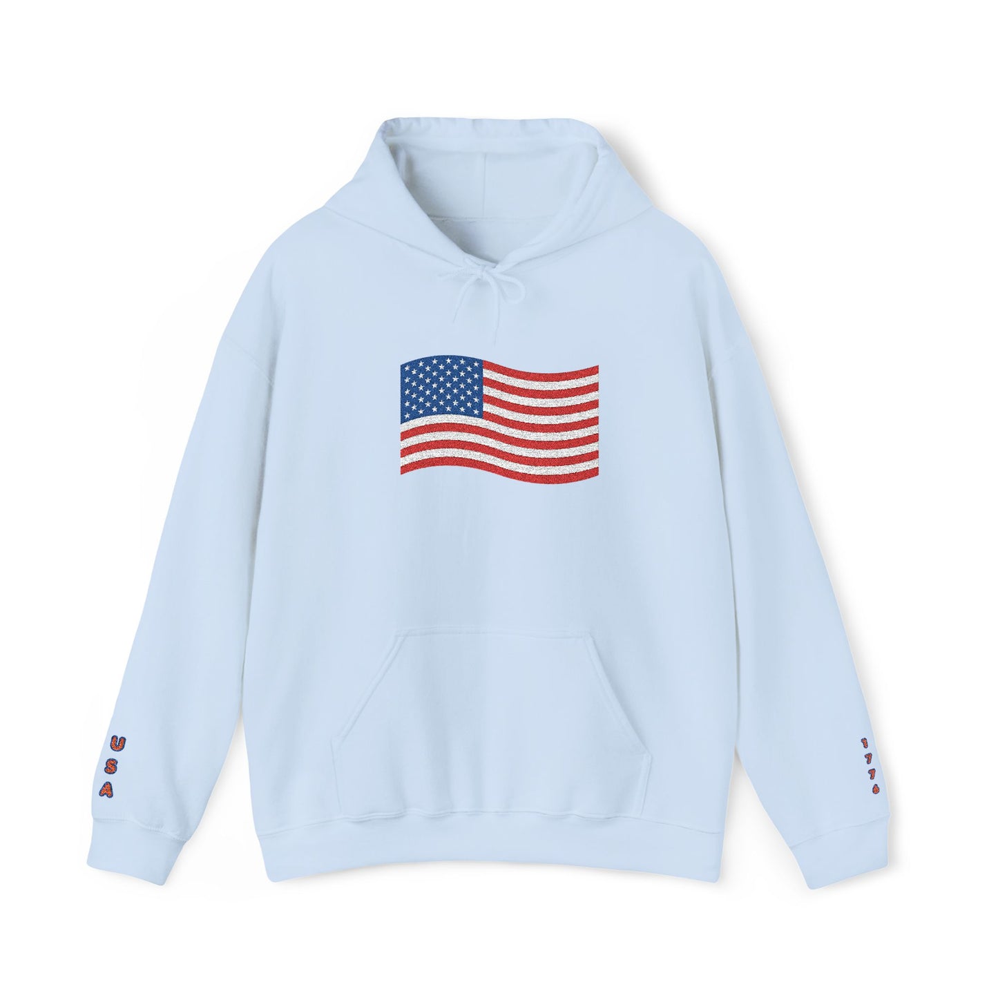 4th of July 1776 American Flag Hoodie — Patriotic Independence Day Sweatshirt