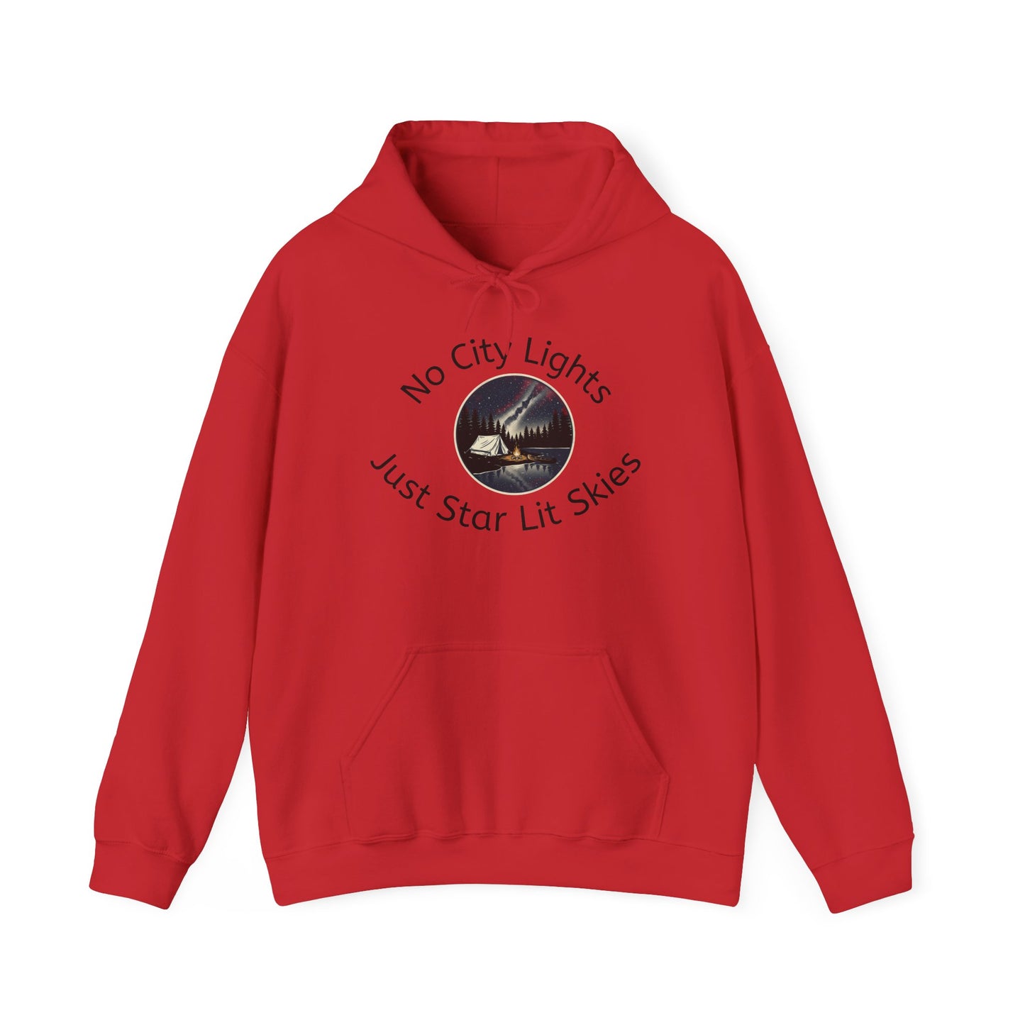Starry Nights Camping Hoodie — "No City Lights" Outdoor Camping Pullover