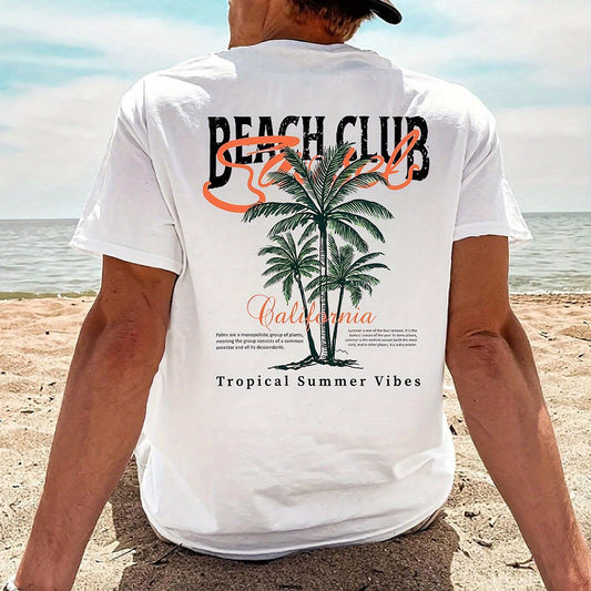 Beach Club Pattern Printed Men's Top