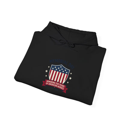 USA 250 Shield Memorial Day 1776–2026 Hoodie