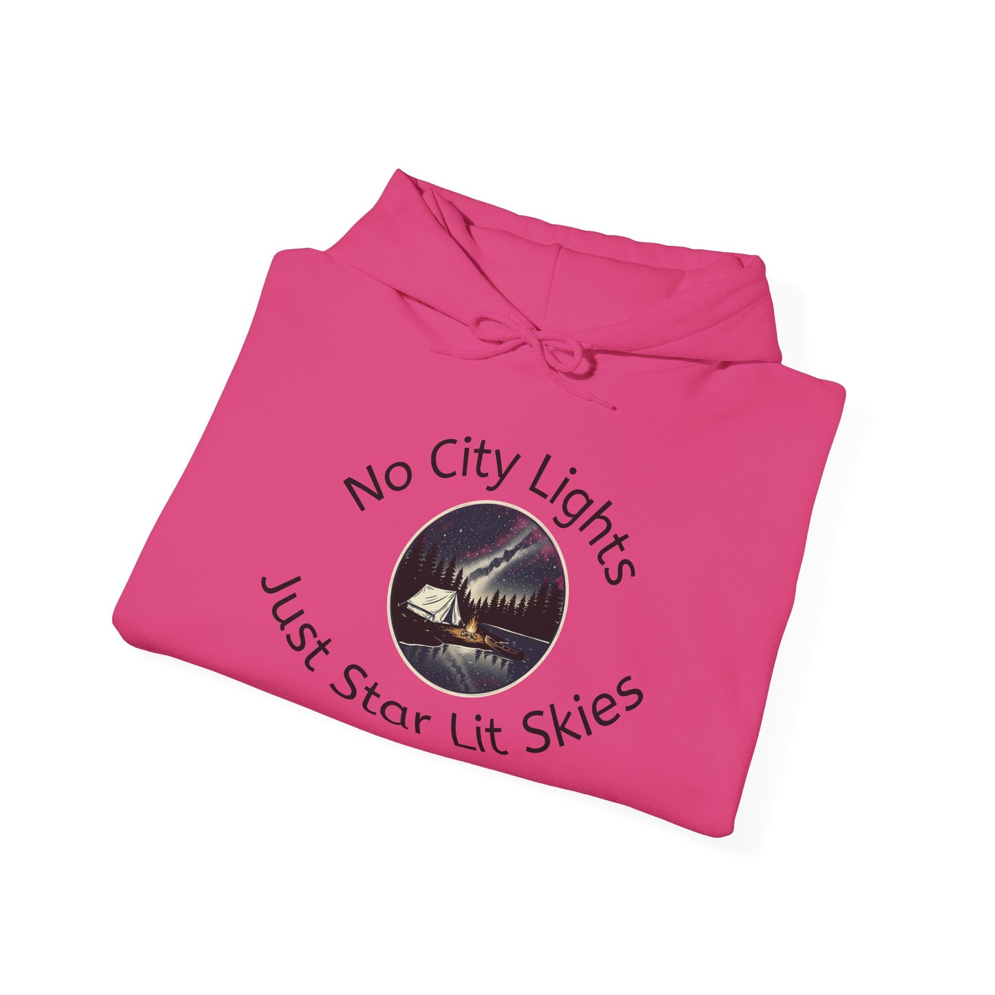 Starry Nights Camping Hoodie — "No City Lights" Outdoor Camping Pullover