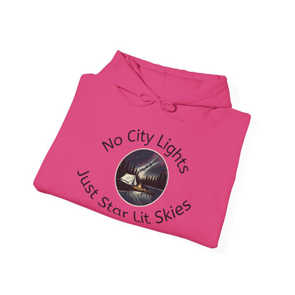 Starry Nights Camping Hoodie — "No City Lights" Outdoor Camping Pullover
