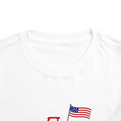 4th of July Toddler Tee – Patriotic Truck & Fireworks Kids Shirt