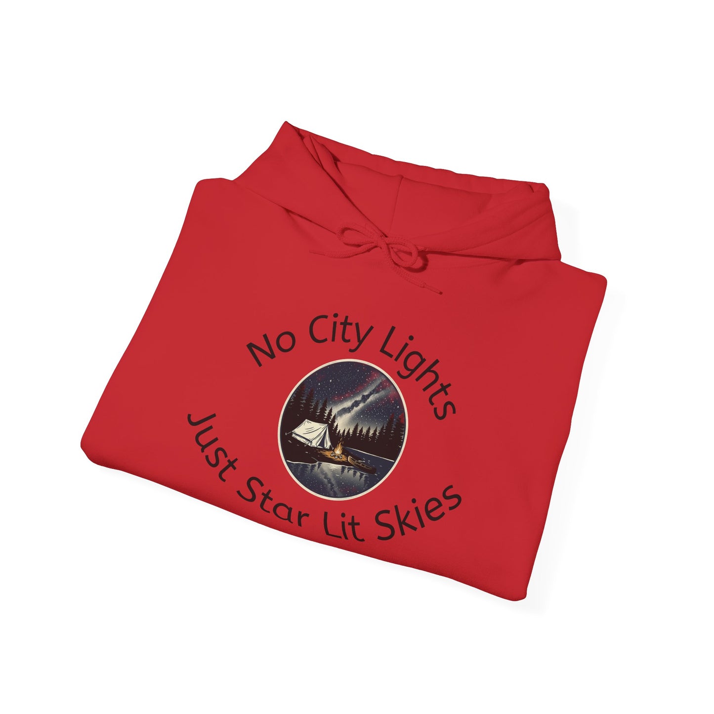 Starry Nights Camping Hoodie — "No City Lights" Outdoor Camping Pullover