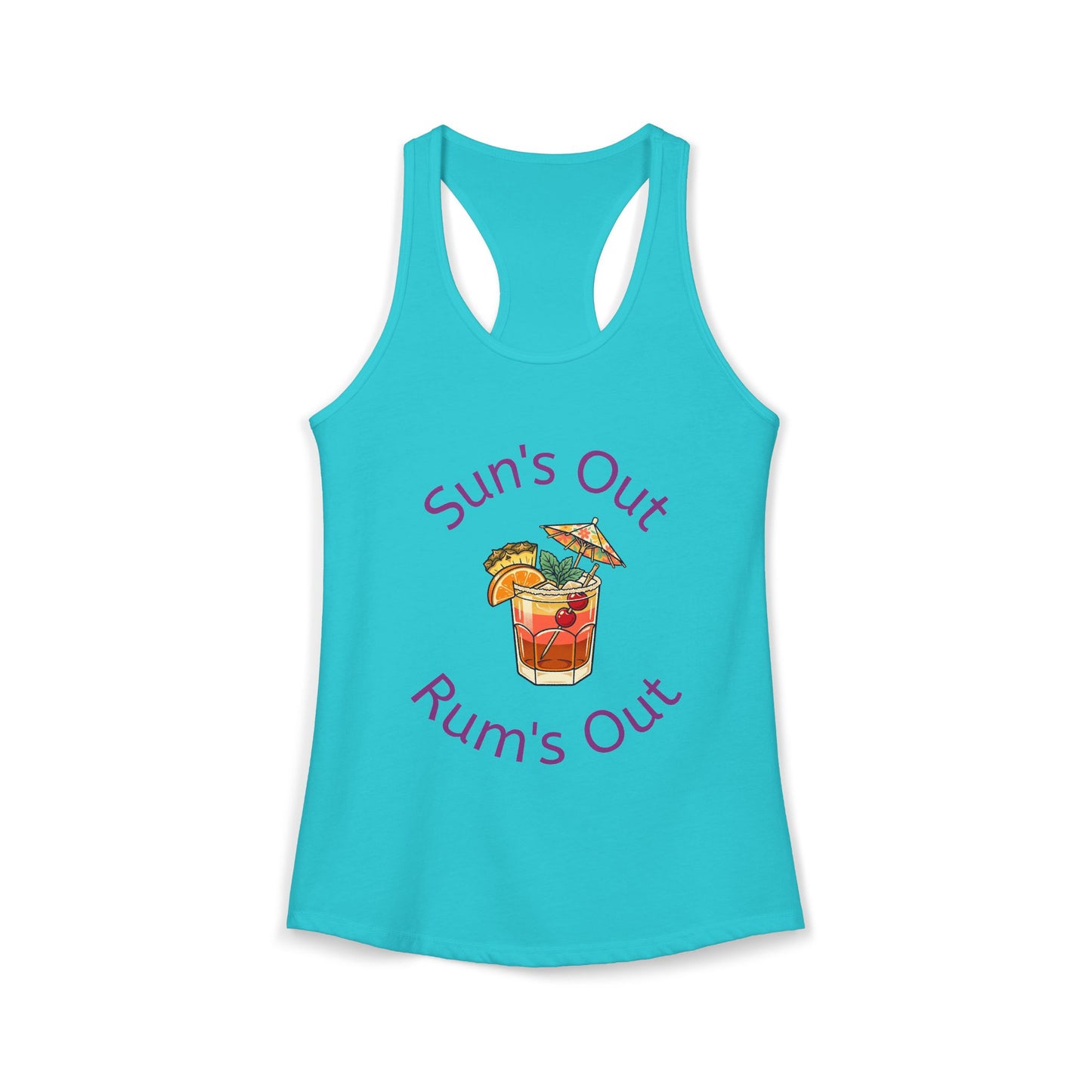 Suns Out Rums Out Racerback Tank