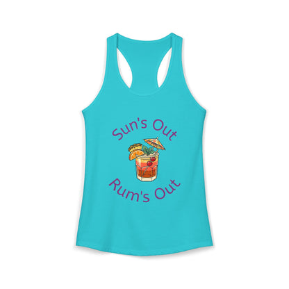 Suns Out Rums Out Racerback Tank
