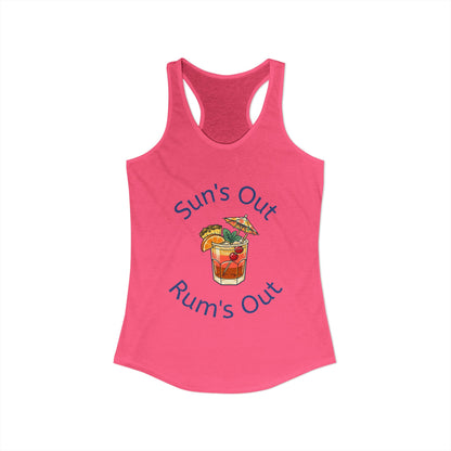 Suns Out Rums Out Racerback Tank